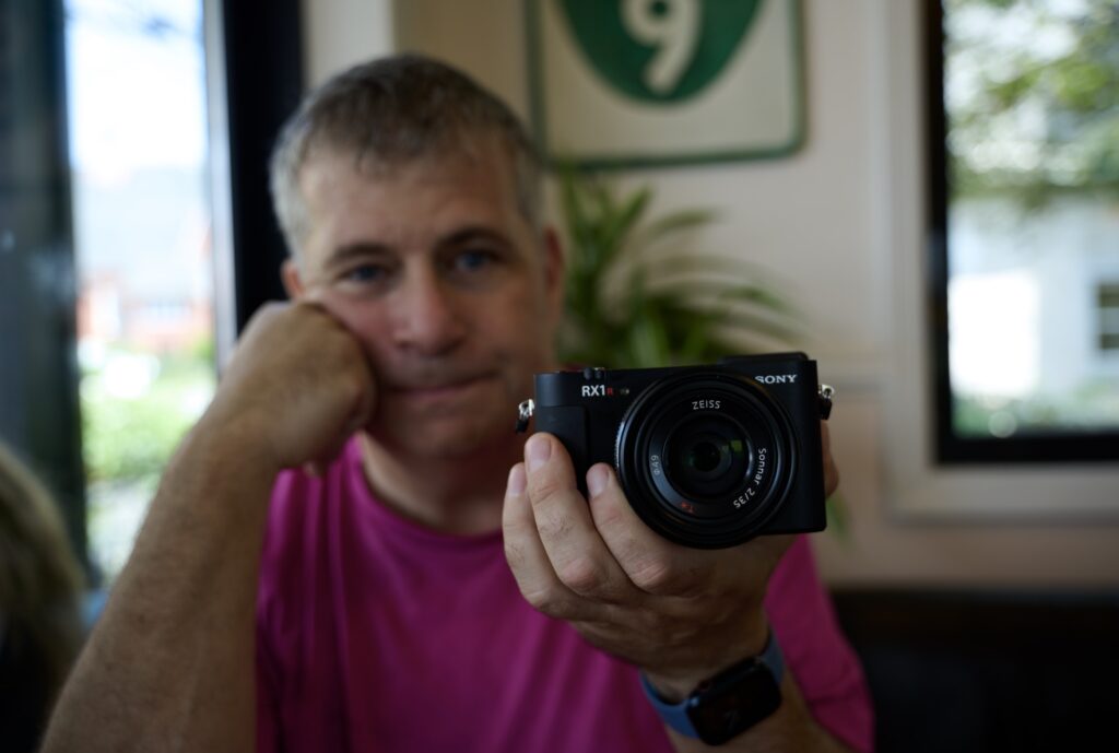 Sony Rx1R III being held by