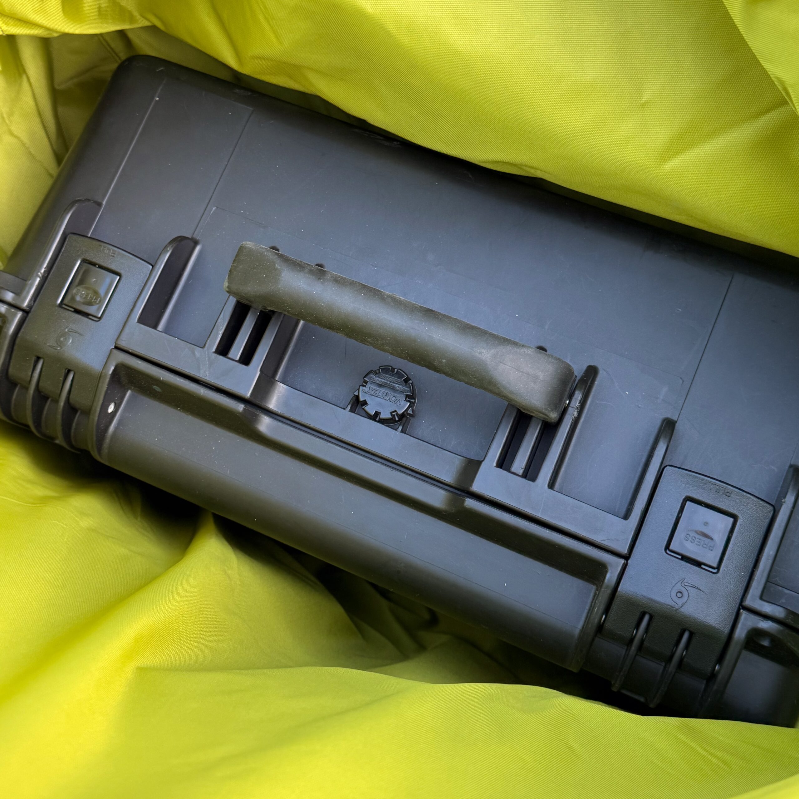 Pelican case filled with gear from Lens Rentals.