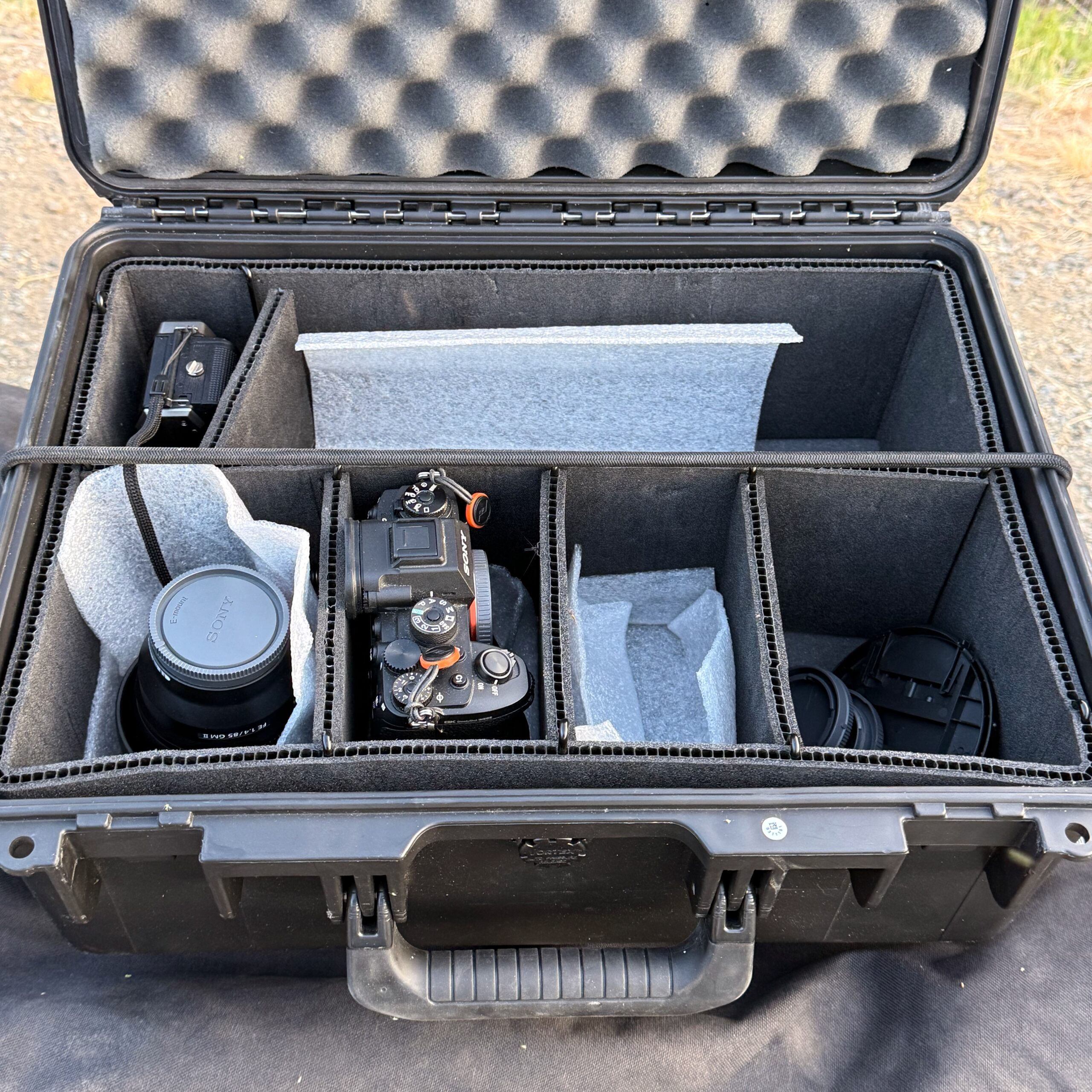 Pelican case with Sony kit from Lens Rentals.