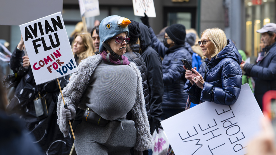 Photo of protest taken with the Sony FE 50-150mm F2 G lens